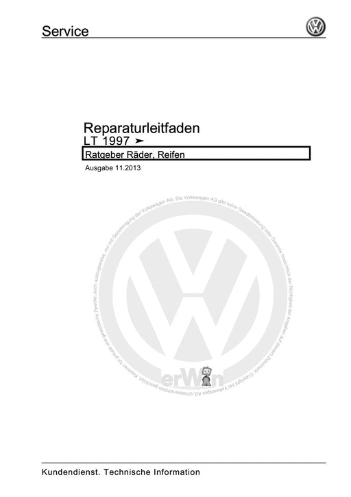 LT (1996 - 2006) Reparaturanleitung Ratgeber Räder, Reifen
