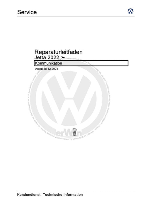 Jetta (2014+) Reparaturanleitung Kommunikation