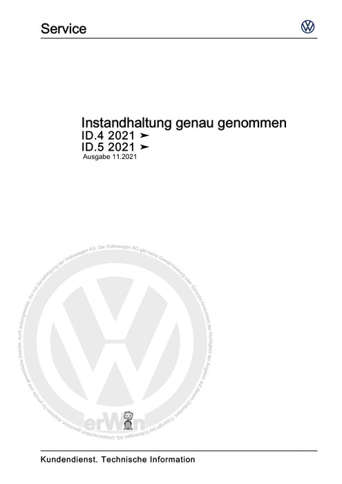 ID.5 (2021+) Maintenance handbook (IGG) Instandhaltung genau genommen