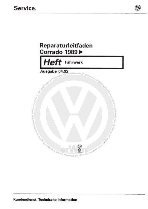 Corrado (1988 - 1995) Reparaturanleitung Fahrwerk
