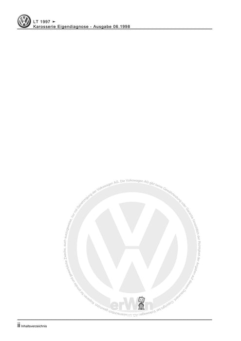 LT (1996 - 2006) Reparaturanleitung Karosserie Eigendiagnose
