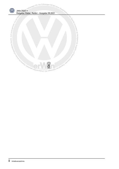 Jetta (2014+) Reparaturanleitung Ratgeber Räder, Reifen