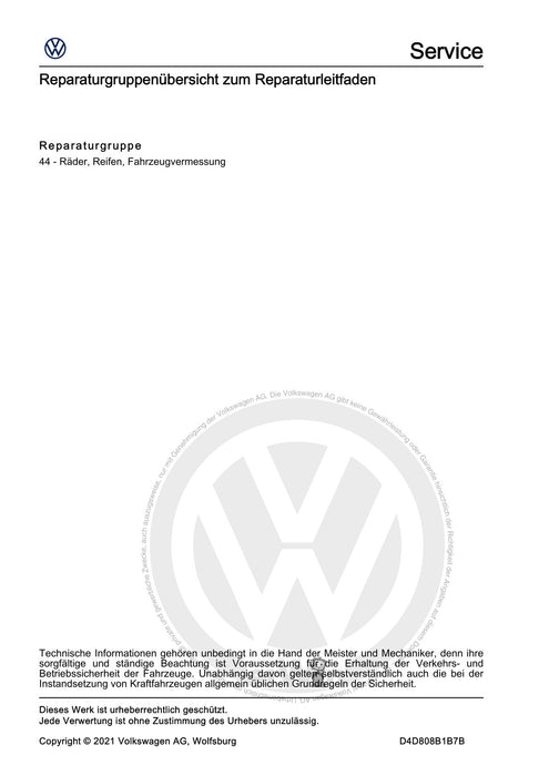 T-Cross (2019+) Reparaturanleitung Ratgeber Räder, Reifen