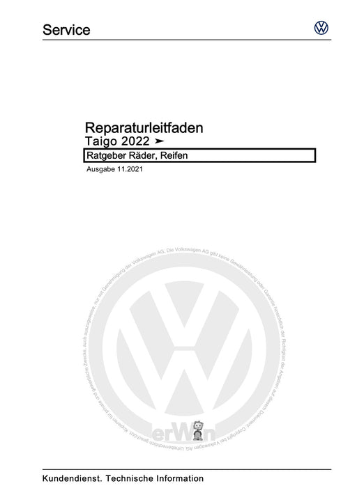 T-Cross (2019+) Reparaturanleitung Ratgeber Räder, Reifen