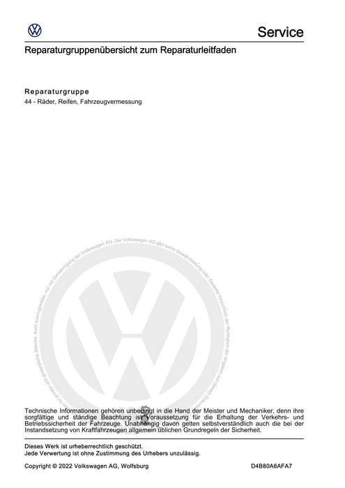 ID.3 (2020+) Reparaturanleitung Ratgeber Räder, Reifen