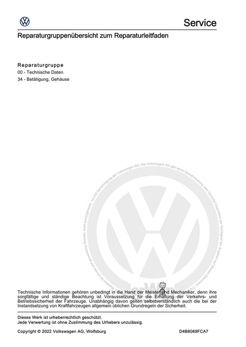 Crafter (2017+) Reparaturanleitung Nebenabtriebe
