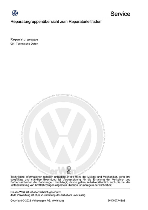 ID.4 (2020+) E2, E21] Reparaturanleitung Sicherheits- und Reparaturhinweise