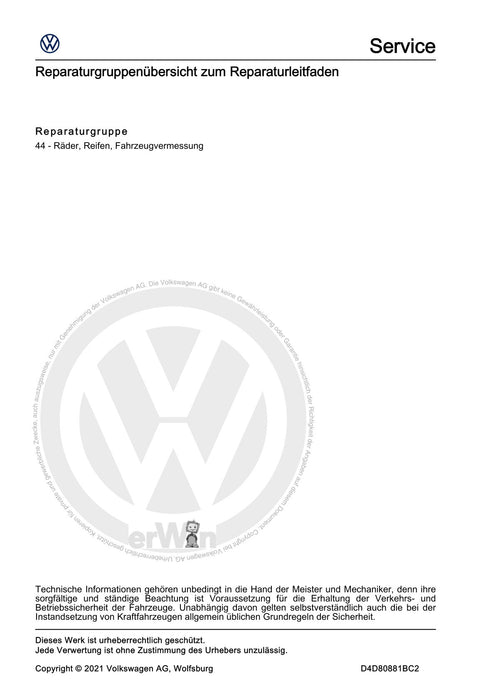 Tiguan (2008+) Reparaturanleitung Ratgeber Räder, Reifen