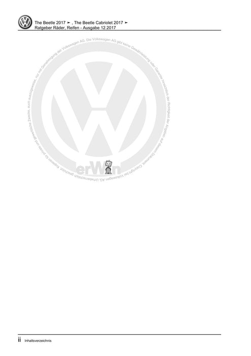 Beetle (2012+) NBL-NBC Reparaturanleitung Ratgeber Räder, Reifen