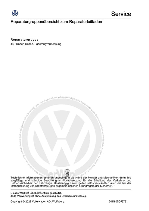 ID.4 (2020+) E2, E21] Reparaturanleitung Ratgeber Räder, Reifen