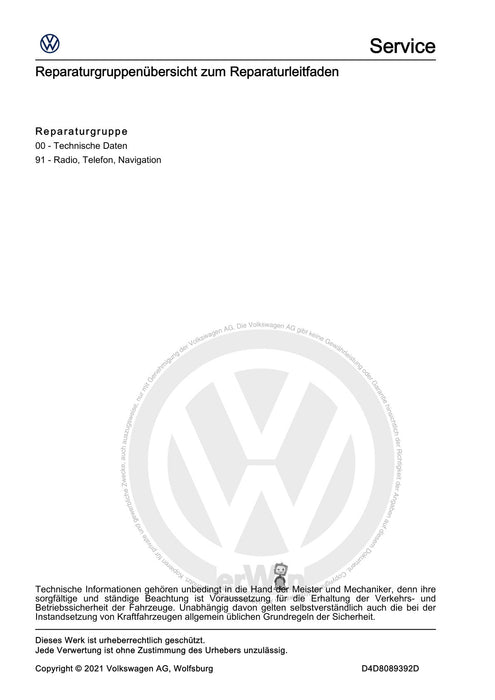 Transporter (2016+) Reparaturanleitung Kommunikation