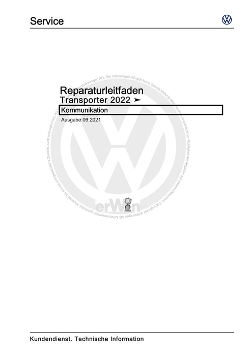 Transporter (2016+) Reparaturanleitung Kommunikation
