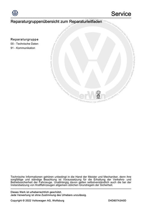ID.4 (2020+) E2, E21] Reparaturanleitung Kommunikation