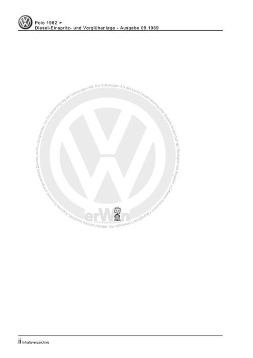 Polo (1981 - 1994) Polo-Coupe-Steilheck-Stufenheck Reparaturanleitung Diesel-Einspritz- und Vorglühanlage
