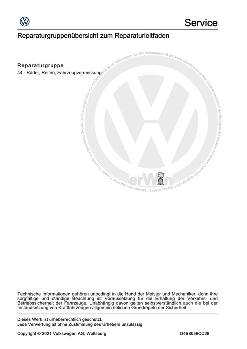 Touran (2016+) Reparaturanleitung Ratgeber Räder, Reifen