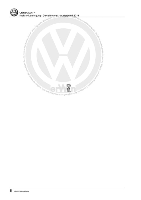 Crafter (2006 - 2016) Reparaturanleitung Kraftstoffversorgung - Dieselmotoren