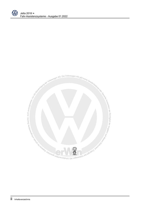 Jetta (2014+) Reparaturanleitung Fahr-Assistenzsysteme