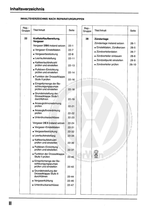 LT (1975 - 1996) Reparaturanleitung 2B6--2E2-Vergaser und Zündanlage DL,HS