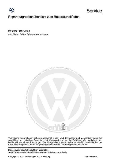 Sharan (2011+) Reparaturanleitung Ratgeber Räder, Reifen