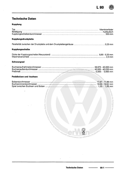 L 80 (1995 - 2001) Reparaturanleitung Kupplung