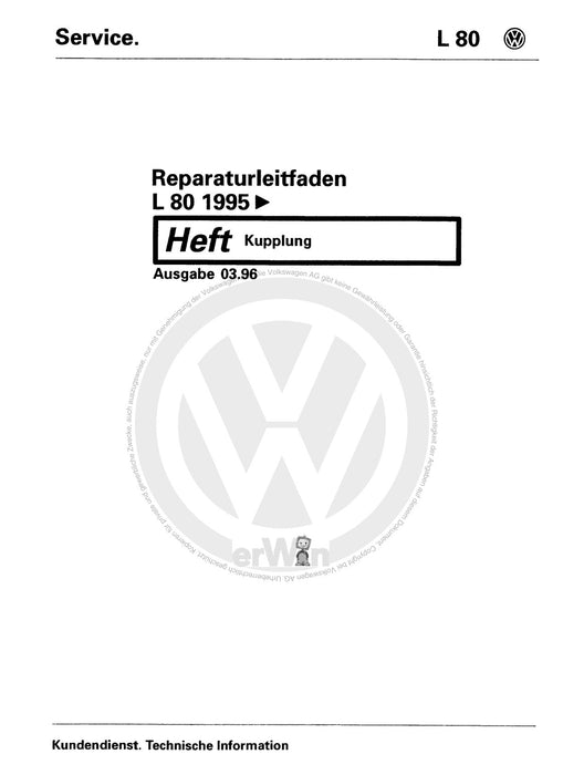 L 80 (1995 - 2001) Reparaturanleitung Kupplung