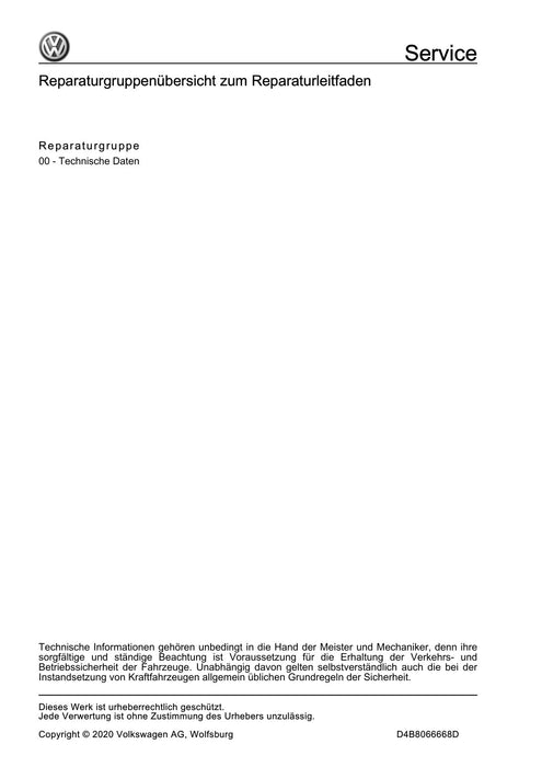 Amarok (2011+) Reparaturanleitung Fahrzeugspezifische Informationen Lack