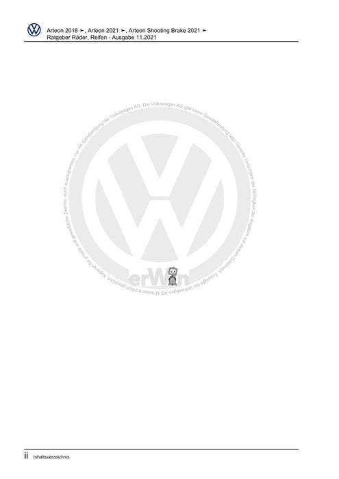 Arteon (2021+) Reparaturanleitung Ratgeber Räder, Reifen