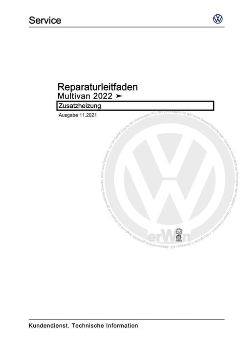 Transporter (2016+) Reparaturanleitung Zusatzheizung