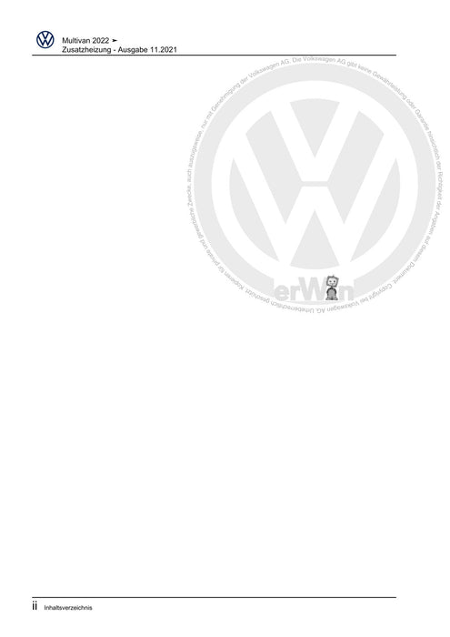 Transporter (2016+) Reparaturanleitung Zusatzheizung