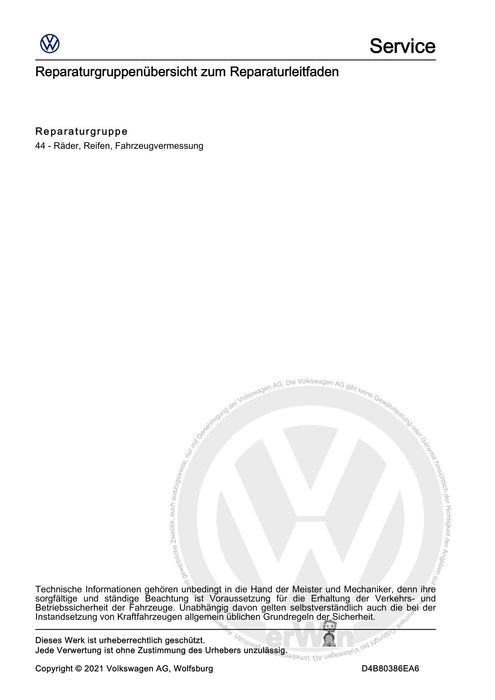 Amarok (2011+) Reparaturanleitung Ratgeber Räder, Reifen