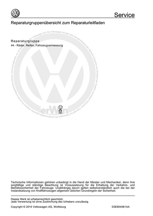 Golf VI (2009 - 2013) Golf-Plus-Cabriolet-Variant Reparaturanleitung Ratgeber Räder, Reifen