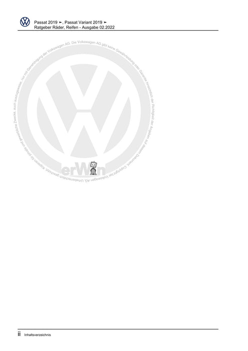 Passat (2019+) Reparaturanleitung Ratgeber Räder, Reifen