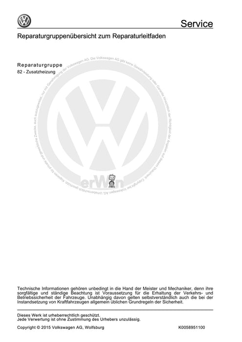 Phaeton (2001 - 2008) Reparaturanleitung Zusatzheizung