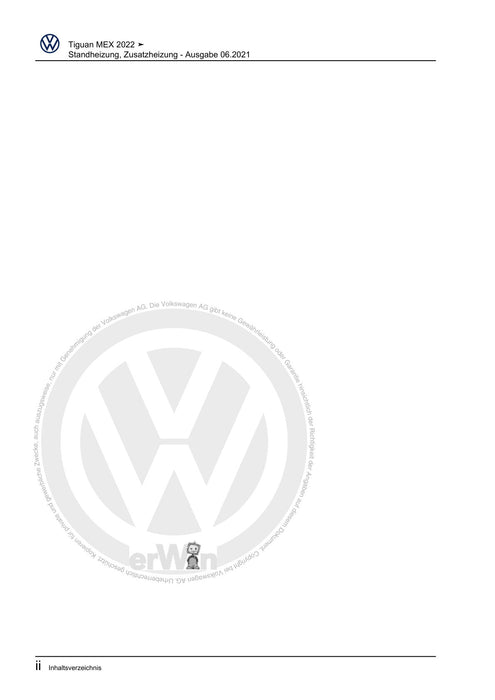 Tiguan (2008+) Reparaturanleitung Standheizung, Zusatzheizung