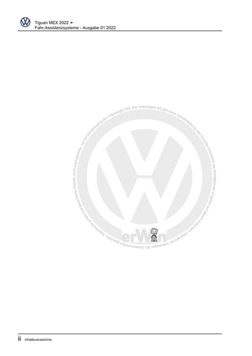 Tiguan (2008+) Reparaturanleitung Fahr-Assistenzsysteme