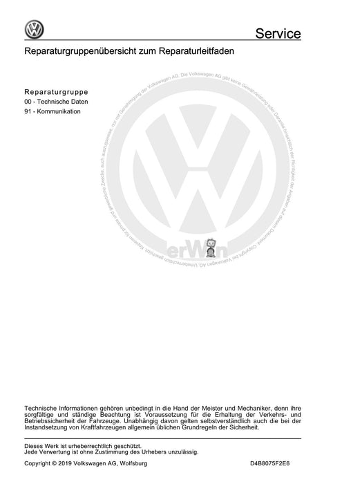 Polo 2018 - 2021 Reparaturanleitung Kommunikation