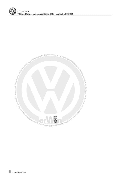 XL1 (2012+) Reparaturanleitung 7 Gang-Doppelkupplungsgetriebe 0CG