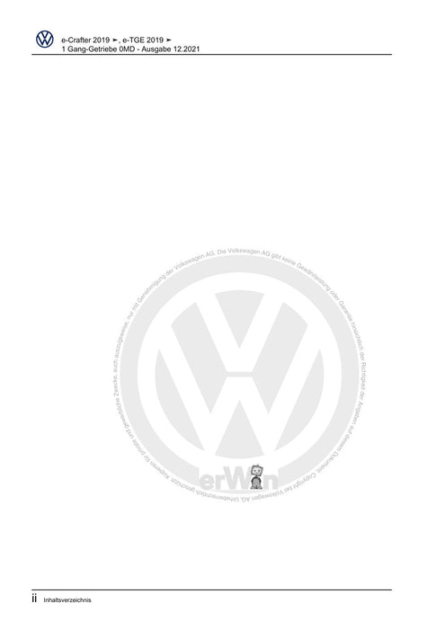 Crafter (2017+) Reparaturanleitung 1 Gang-Getriebe 0MD