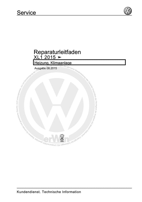 XL1 (2012+) Reparaturanleitung Heizung, Klimaanlage
