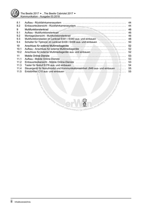 Beetle (2012+) NBL-NBC Reparaturanleitung Kommunikation