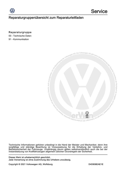 Jetta (2014+) Reparaturanleitung Kommunikation