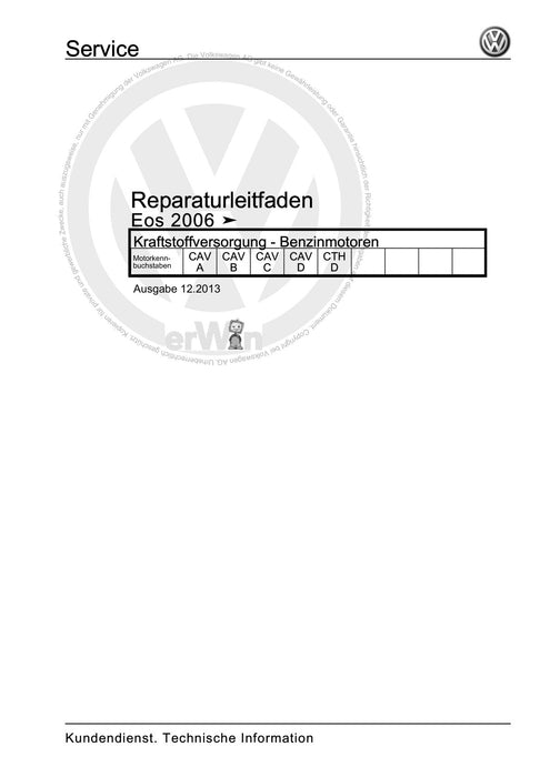 EOS (2006+) Reparaturanleitung Kraftstoffversorgung - Benzinmotoren