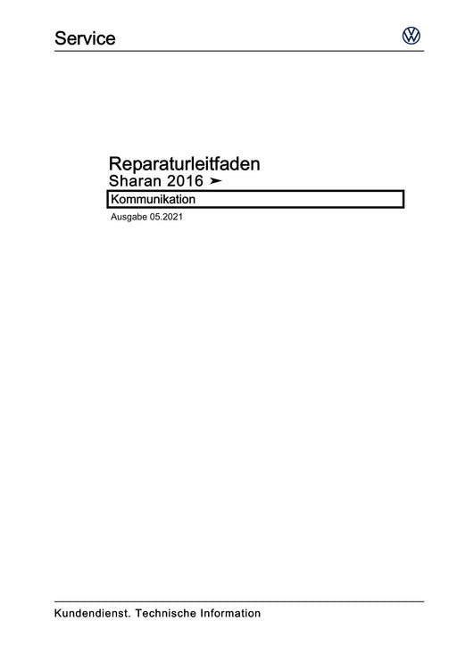 Sharan (2011+) Reparaturanleitung Kommunikation