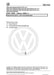 Golf III (1992 - 1999) Golf-Golf Variant-Vento Reparaturanleitung Diesel-Einspritz- und Vorglühanlage