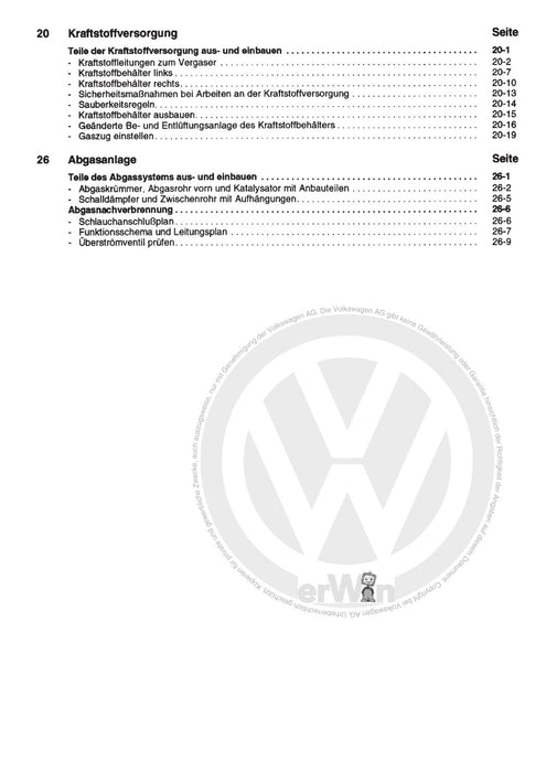 Golf I (1974 - 1984) Reparaturanleitung 4 Zyl. Vergasermotor ( Schlepphebel) Mechanik FA,FJ,GF,GG,GS,HK