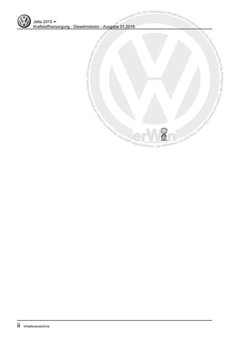 Jetta (1980 - 1988) Jetta Reparaturanleitung Kraftstoffversorgung - Dieselmotoren
