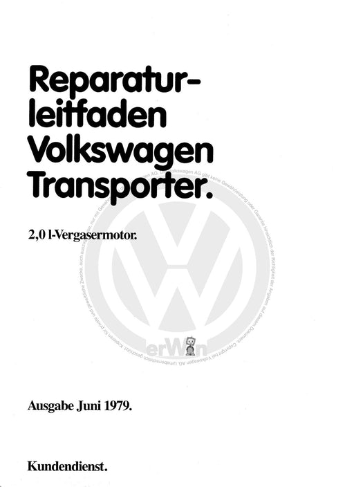 Typ 2 (1980 - 1992) Reparaturanleitung 2,0-l-Vergasermotor CU