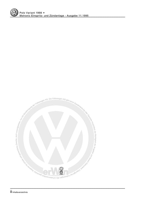 Caddy (1996 - 2003) Caddy Kasten-Kombi Reparaturanleitung Motronic Einspritz- und Zündanlage