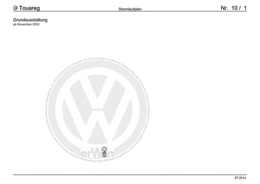 Touareg (2003 - 2017) Stromlaufplan Grundausstattung, ab November 2003
