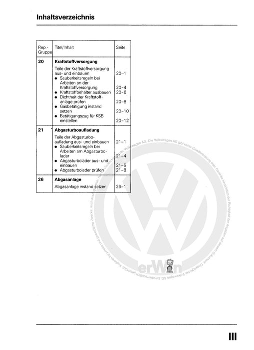Typ 2 (1968 - 1979) Reparaturanleitung 4-Zylinder-Dieselmotor, Mechanik CS,JX,KY